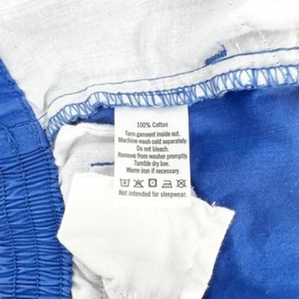 Janie and Jack Blue‎ Ruffle Hem Elastic Waist Shorts Kids 6-12 Months Cotton